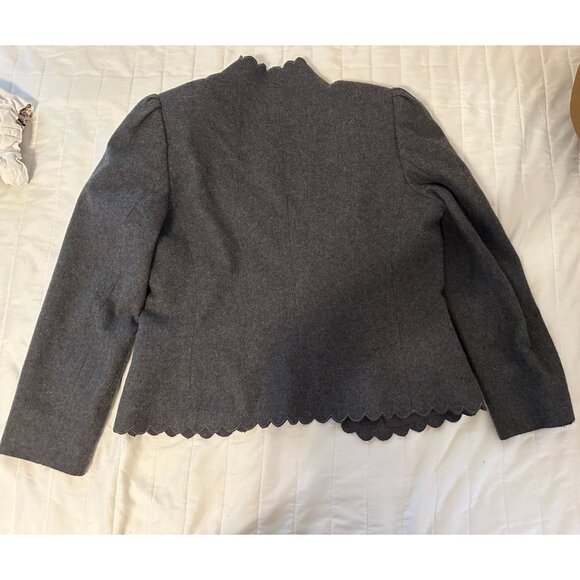 Vtg Y2k The Limited Womens Wool Scalloped Edge  Blazer Jacket Sz10 Whimsygoth - Picture 9 of 9